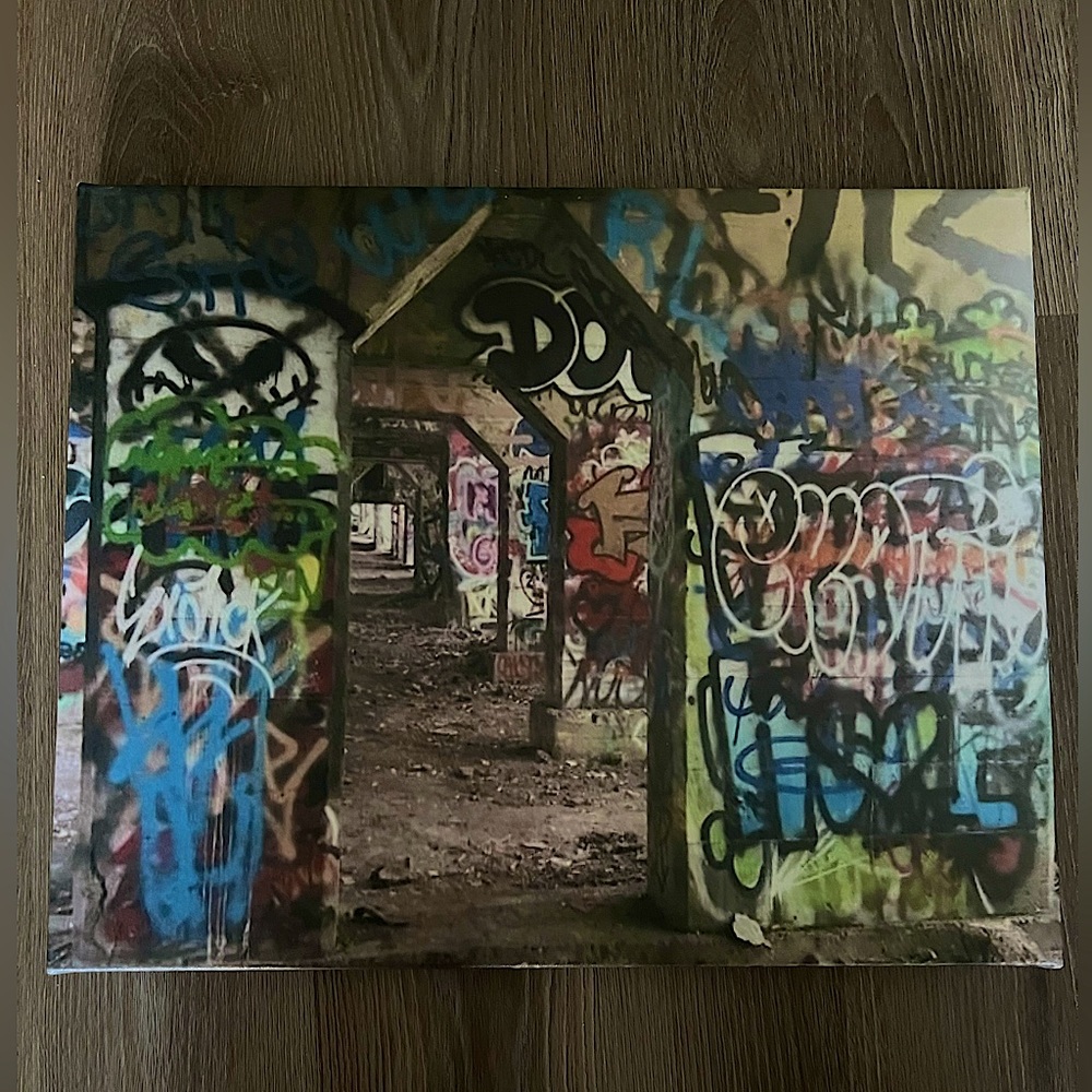 Original photograph of abandoned graffiti building (2)
